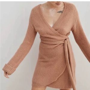 Aerie Sweater Wrap Dress Size large
